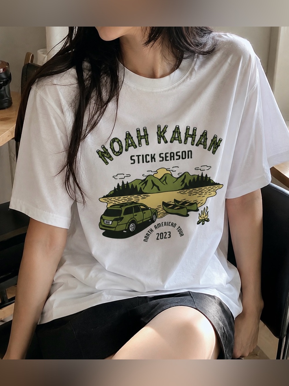 Noah Kahan Stick Season North American Tour Concert Indie Folk Graphic Tee Shirt